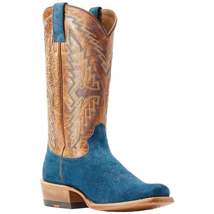 Ariat Men's Futurity Showman Navy Roughout Brown Top Cowboy Boot