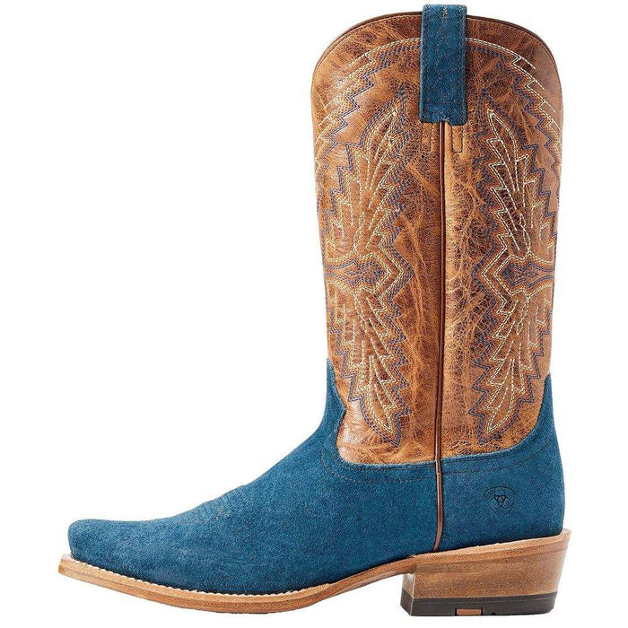 Ariat Men's Futurity Showman Navy Roughout Brown Top Cowboy Boot