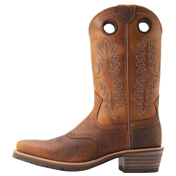 Ariat Men's Hybrid Roughstock Sorrel Crunch Square Toe Boot