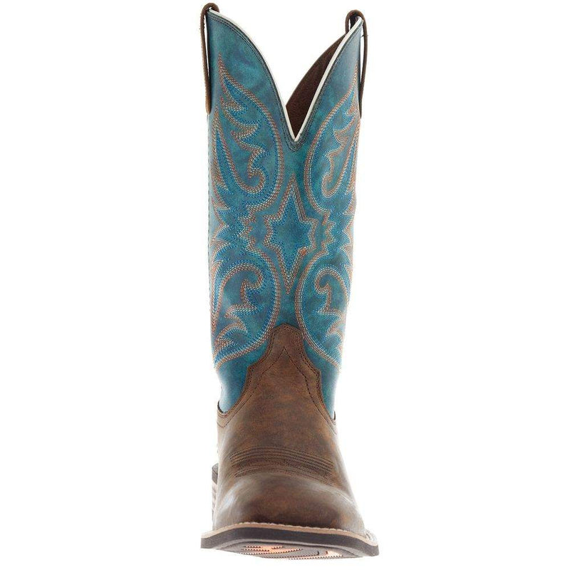 Ariat Men's Ricochet Aged Tan Mystic Teal Square Toe