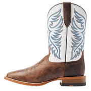 Ariat Men's Wiley Pecan Brown Coastal Cream Cowboy Boot