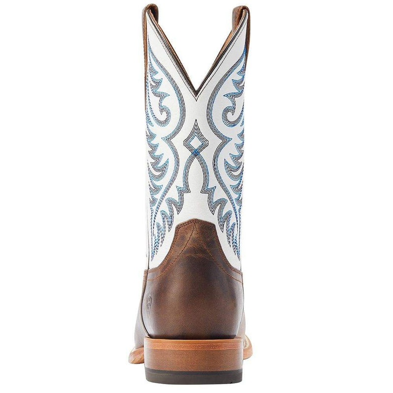 Ariat Men's Wiley Pecan Brown Coastal Cream Cowboy Boot
