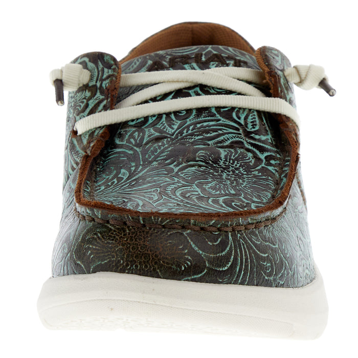 Ariat Women's Vintage Turquoise Floral Embossed Hilo Casual