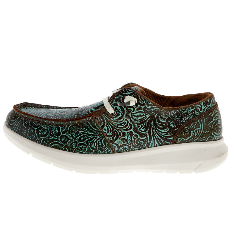 Ariat Women's Vintage Turquoise Floral Embossed Hilo Casual