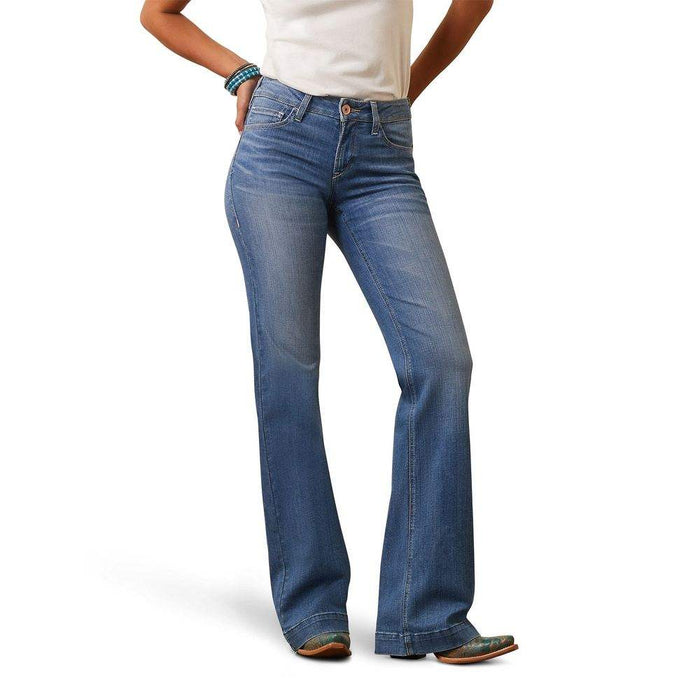 Ariat Womens Milli Tennessee Light Medium Wash Perfect Rise Trouser Jeans