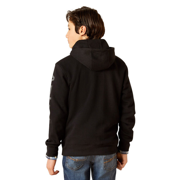 Ariat Boy's Logo Black Hoodie
