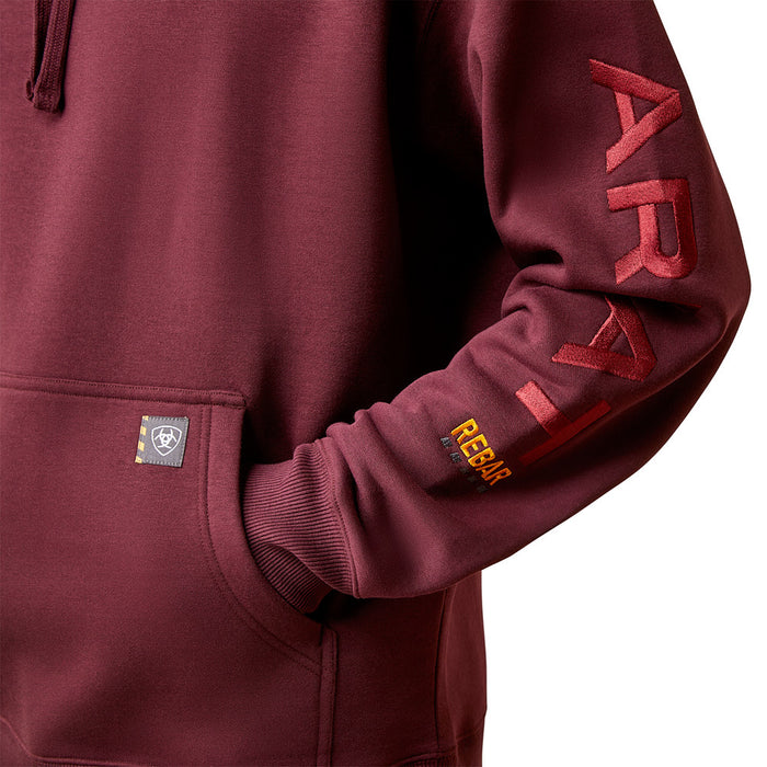 Ariat Men's Rebar Marble Brick Arm Logo Hoodie