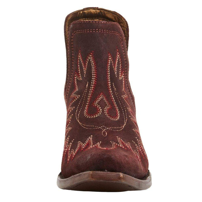 Ariat Women's Dixon Merlot Suede Snip Toe Bootie