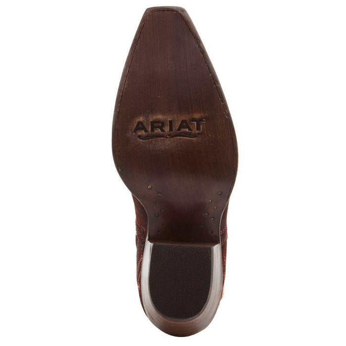 Ariat Women's Dixon Merlot Suede Snip Toe Bootie