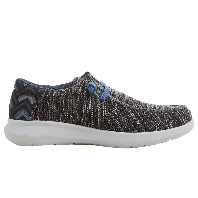 Ariat Men's Hilo Stretch Lace Heather Grey and Blue Aztec Print Casual Shoe