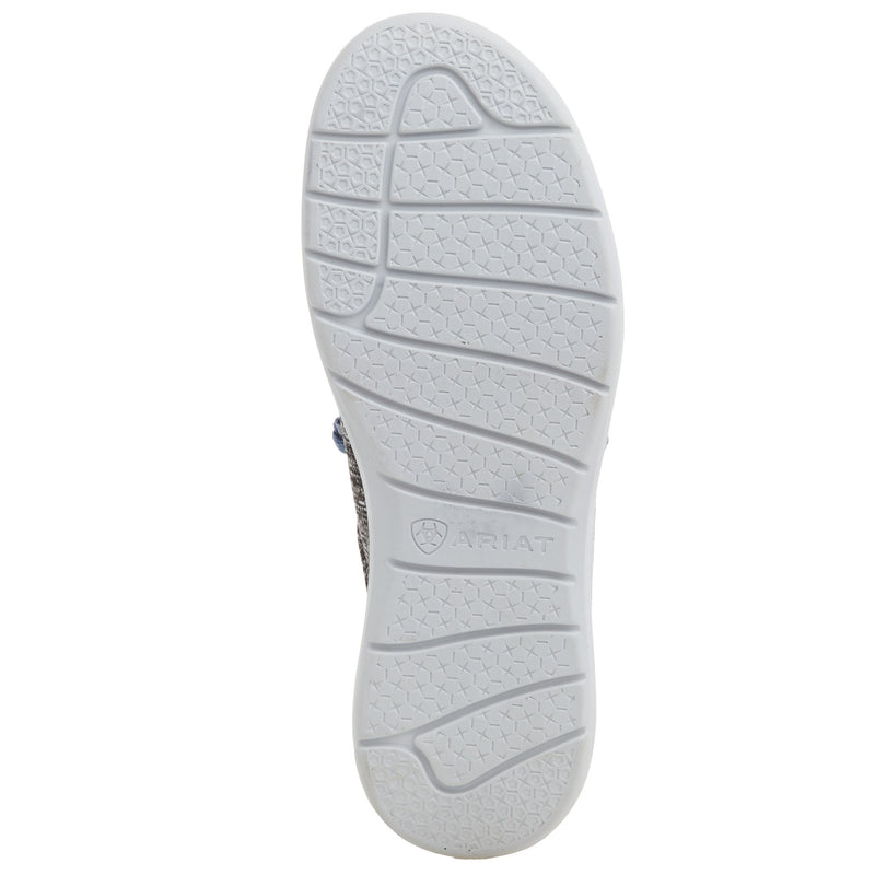 Ariat Men's Hilo Stretch Lace Heather Grey and Blue Aztec Print Casual Shoe