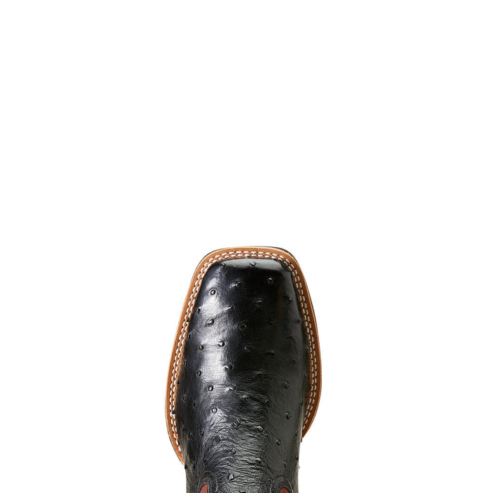 Ariat Men's Brandin' Ultra Jet Black Full Quill Ostrich Cowboy Boot