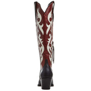 Ariat Women's Elvira Stretchfit Satin Black/ Red Alert 18 In Top Boot