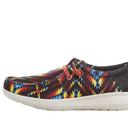 Ariat Men's Hilo Stretch Lace Fiery Aztec Print Dark Denim Casual Shoe