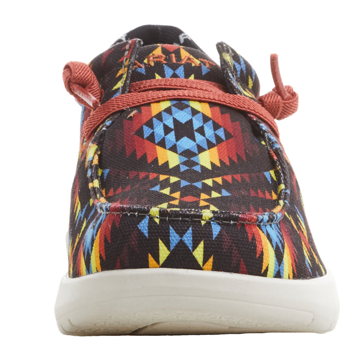 Ariat Men's Hilo Stretch Lace Fiery Aztec Print Dark Denim Casual Shoe