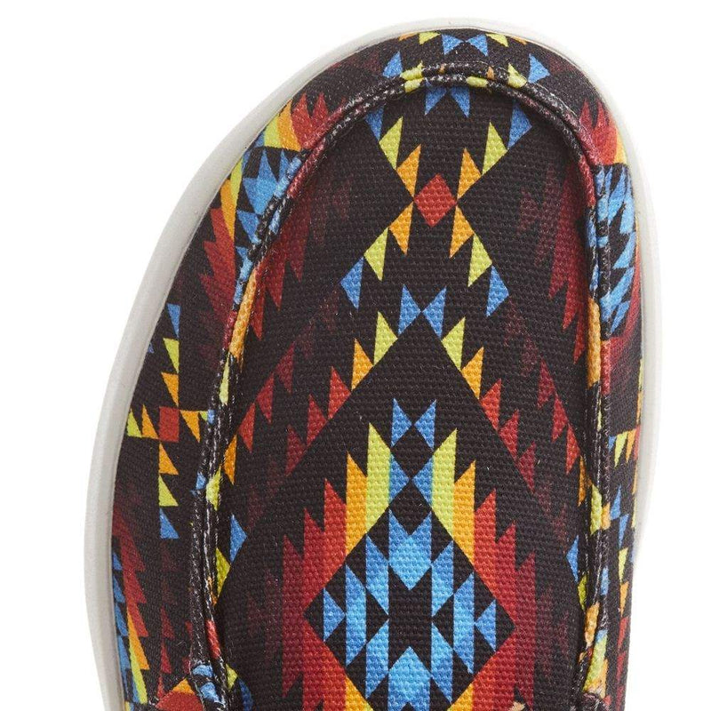 Ariat Men's Hilo Stretch Lace Fiery Aztec Print Dark Denim Casual Shoe