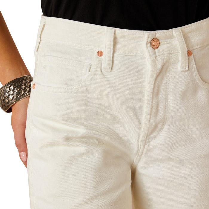 Ariat Women's Tomboy White Wide Leg Crop Jeans