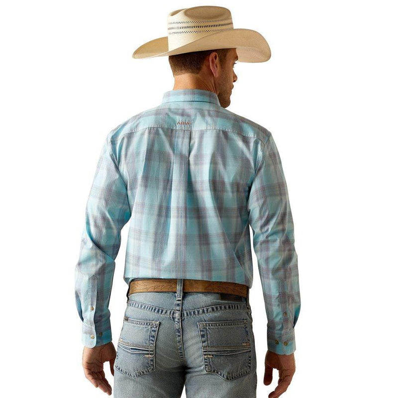 Ariat Mens Pro Series Kane Long Sleeve Sky Blue Shirt
