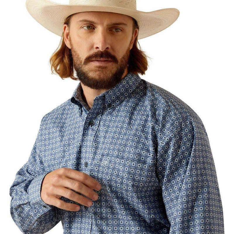Ariat Mens 360 Airflow Blue Shirt