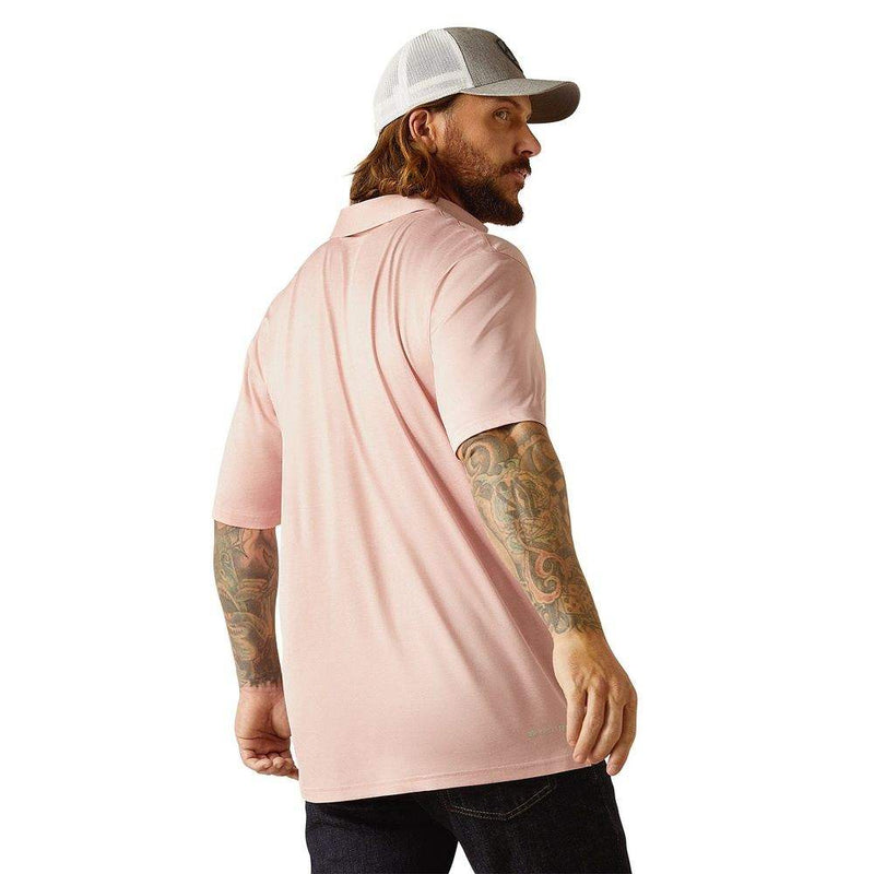 Ariat Mens Charger 2.0 Pink Daisy Polo