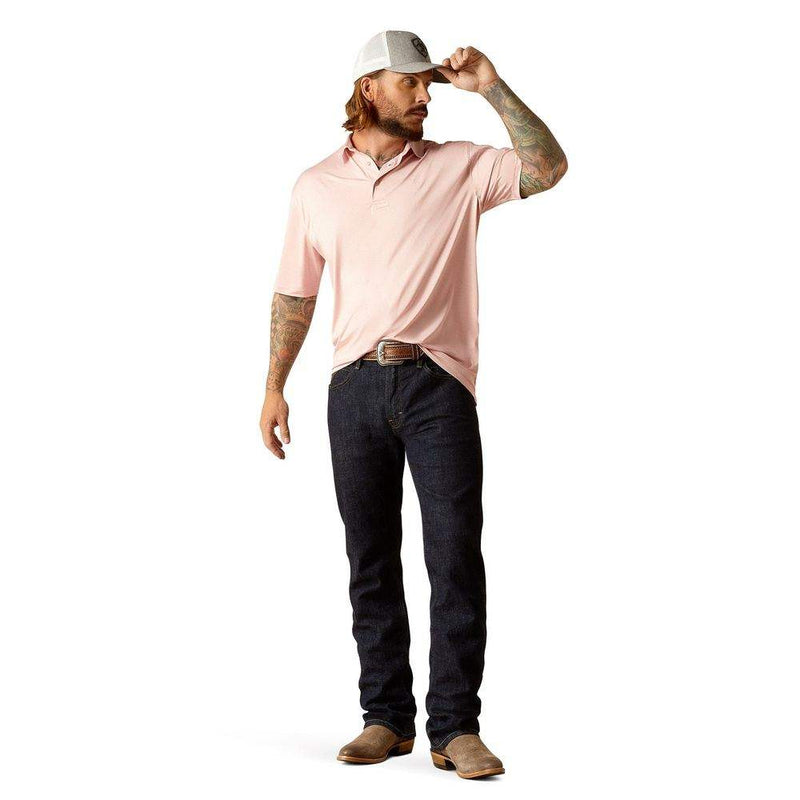 Ariat Mens Charger 2.0 Pink Daisy Polo