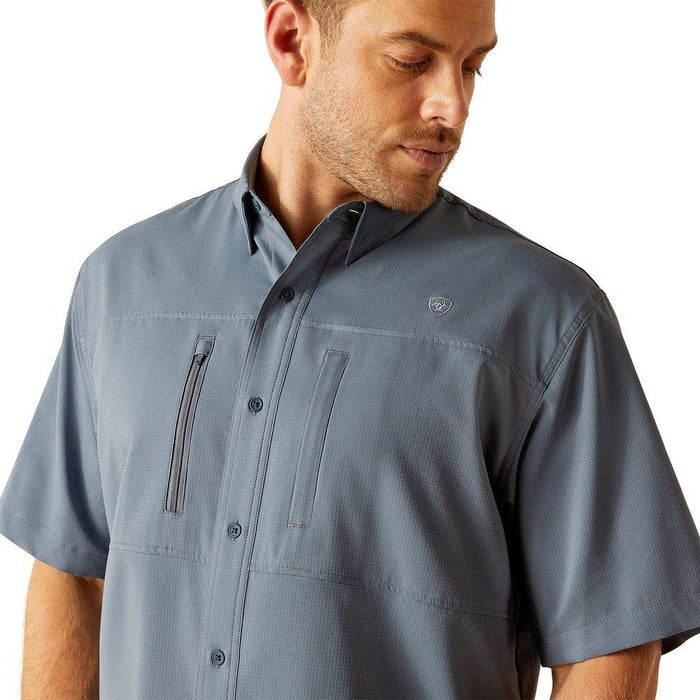 Ariat Men's VentTek Newsboy Blue Shirt