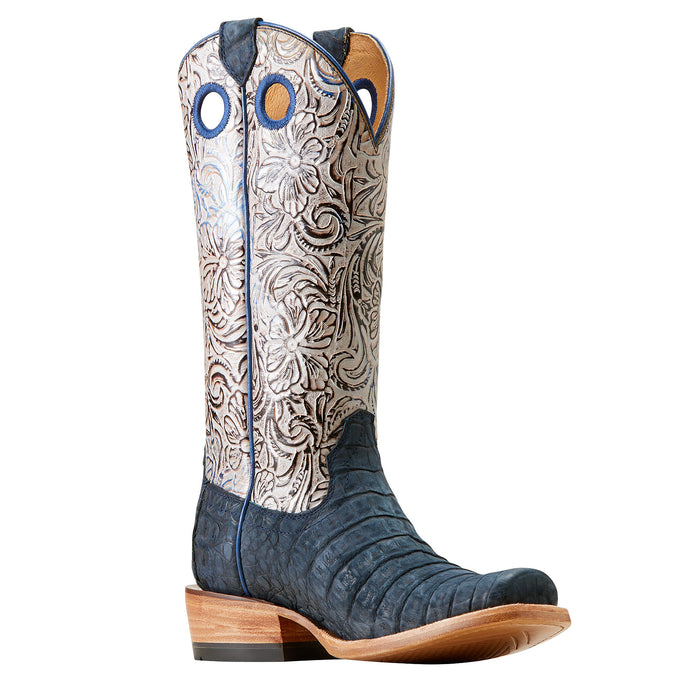 Ariat Women`s Navy Sueded Caiman Belly Futurity Boon Cowgirl Boot