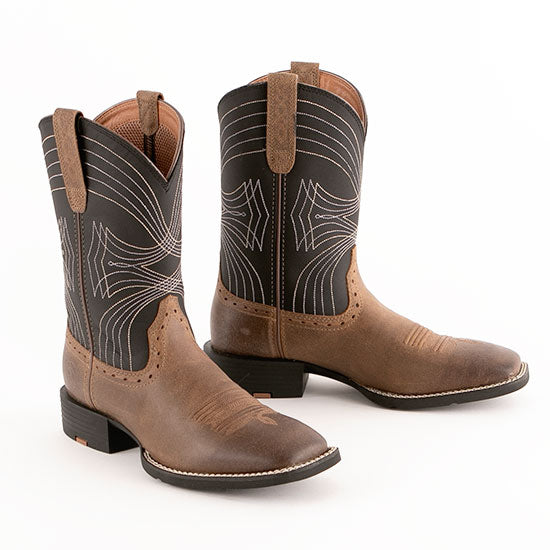 Ariat Men's Sport Barley Brown Wide Square Toe Boot