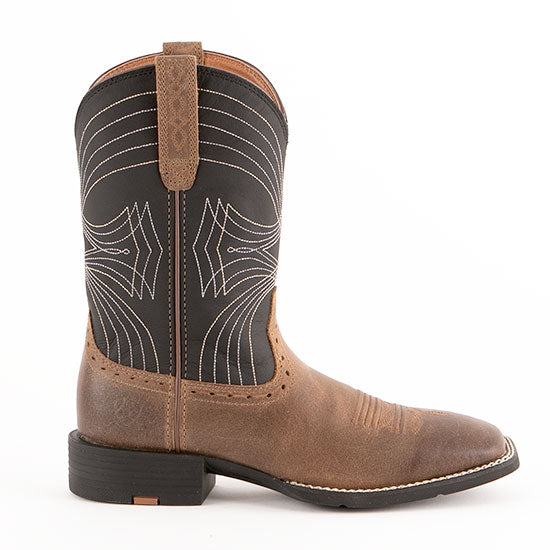 Ariat Men's Sport Barley Brown Wide Square Toe Boot