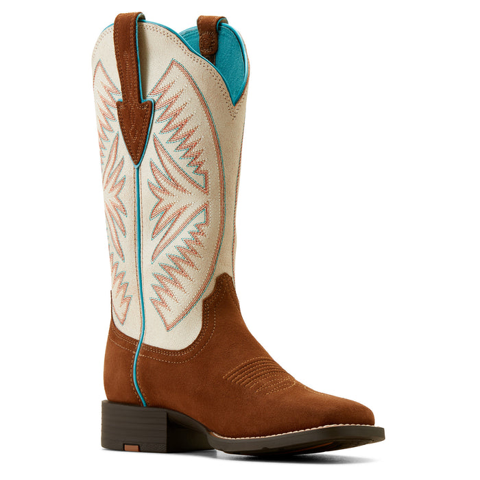 Ariat Womens Round Up Ruidoso Cedar Roughout 12 In Top Cowgirl Boot