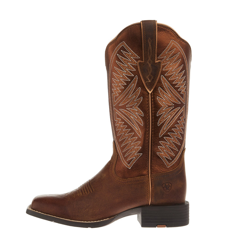 Ariat Women's Round Up Ruidoso Brown Vamp 12In Brown Top Boot