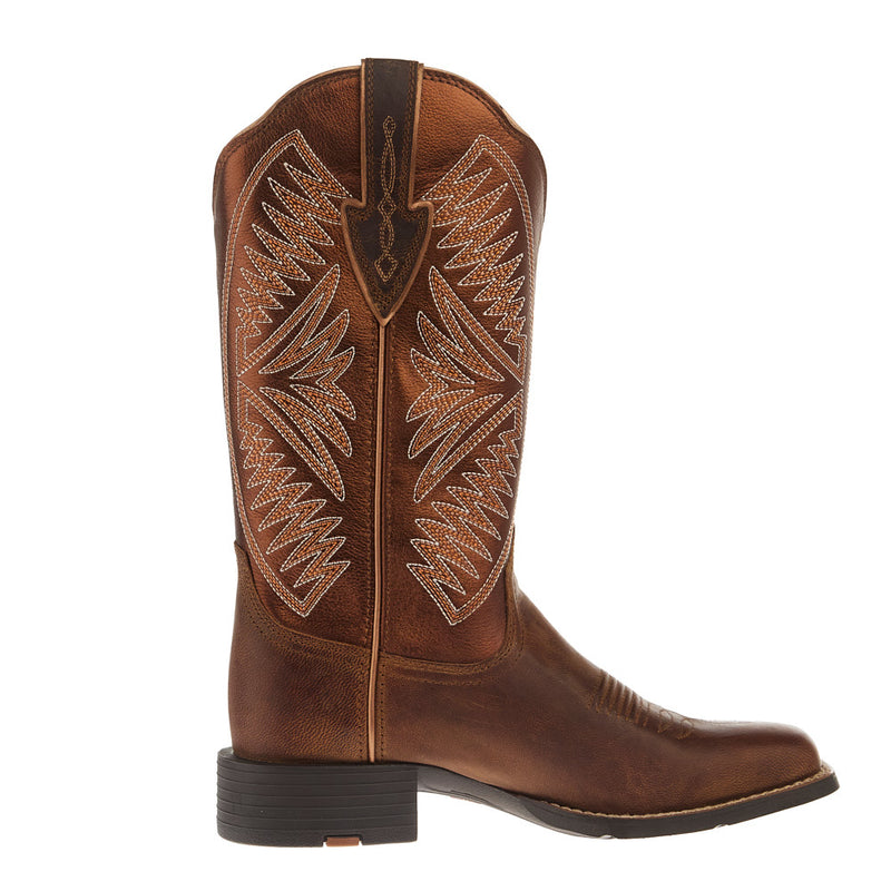 Ariat Women's Round Up Ruidoso Brown Vamp 12In Brown Top Boot