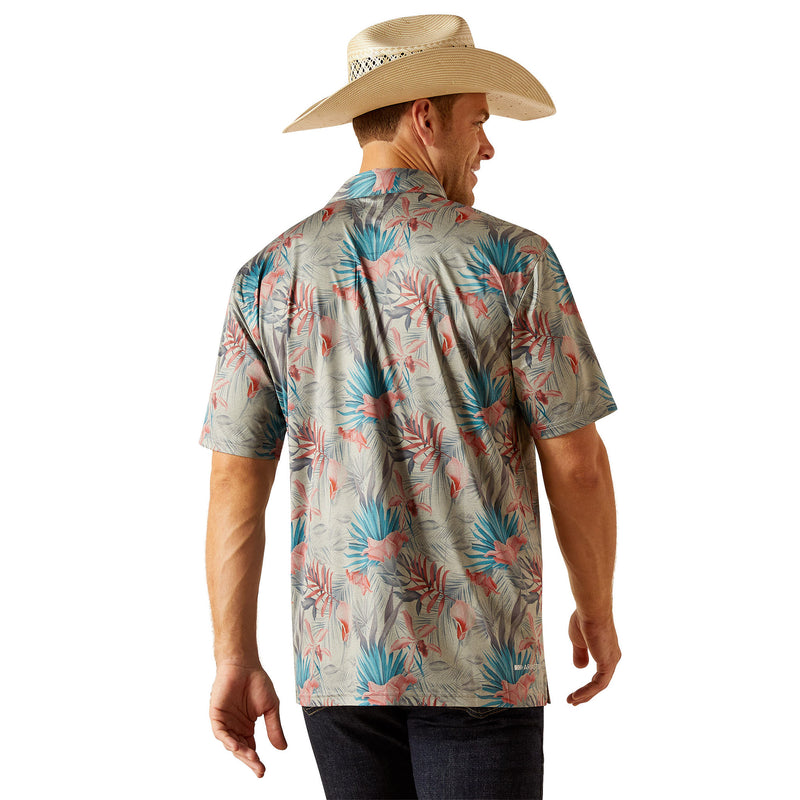 Ariat Men's Charger 2.0 Grey Print Polo