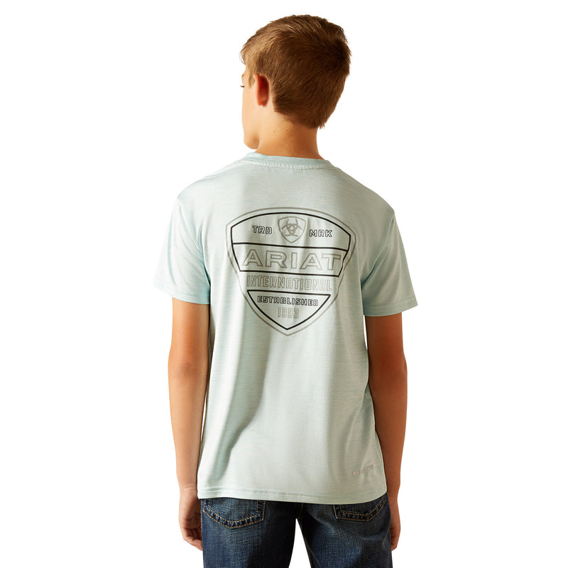 Ariat Boys Charger ARI Aqua Crestline Tee