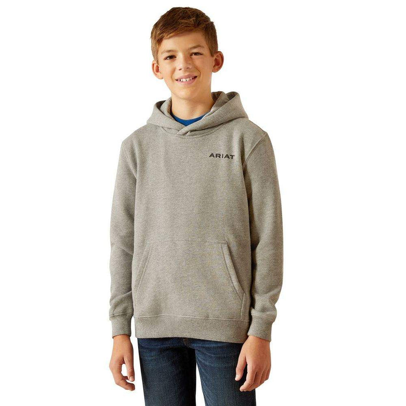 Ariat Boys Bold Hex Grey Hoodie