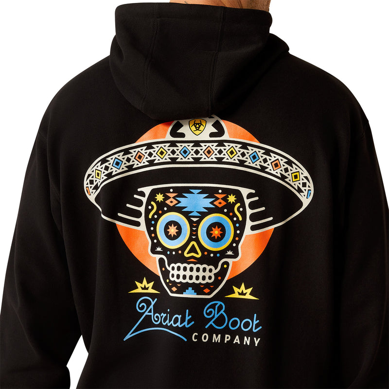 Ariat Mens Black Sugar Skull Hoodie