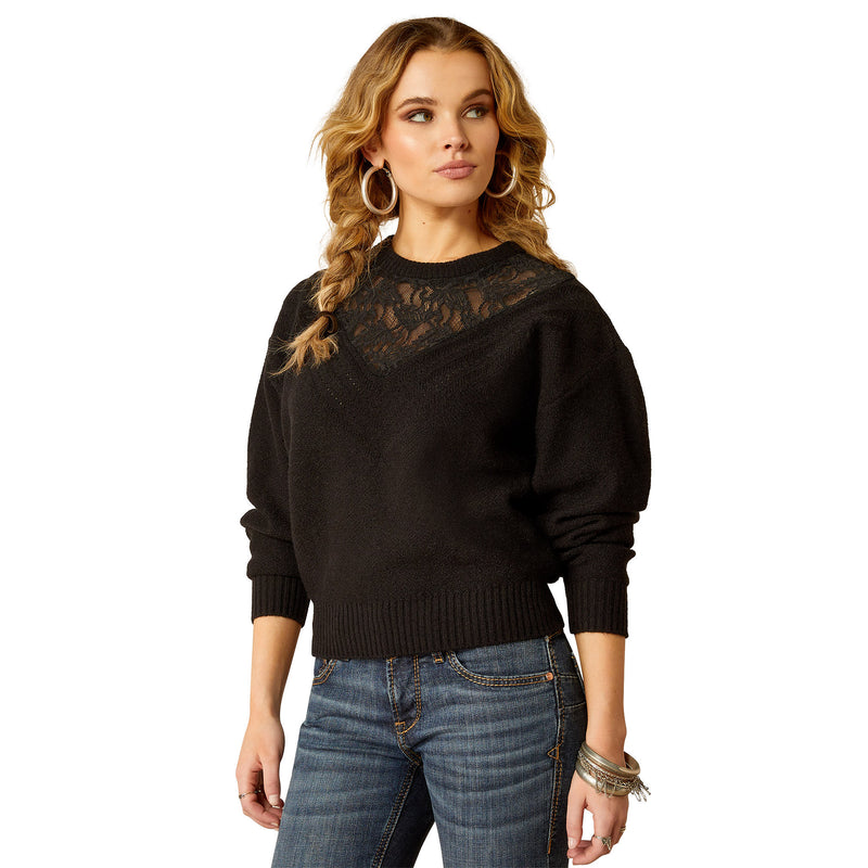 Ariat Womens Magnolia Black Sweatshirt
