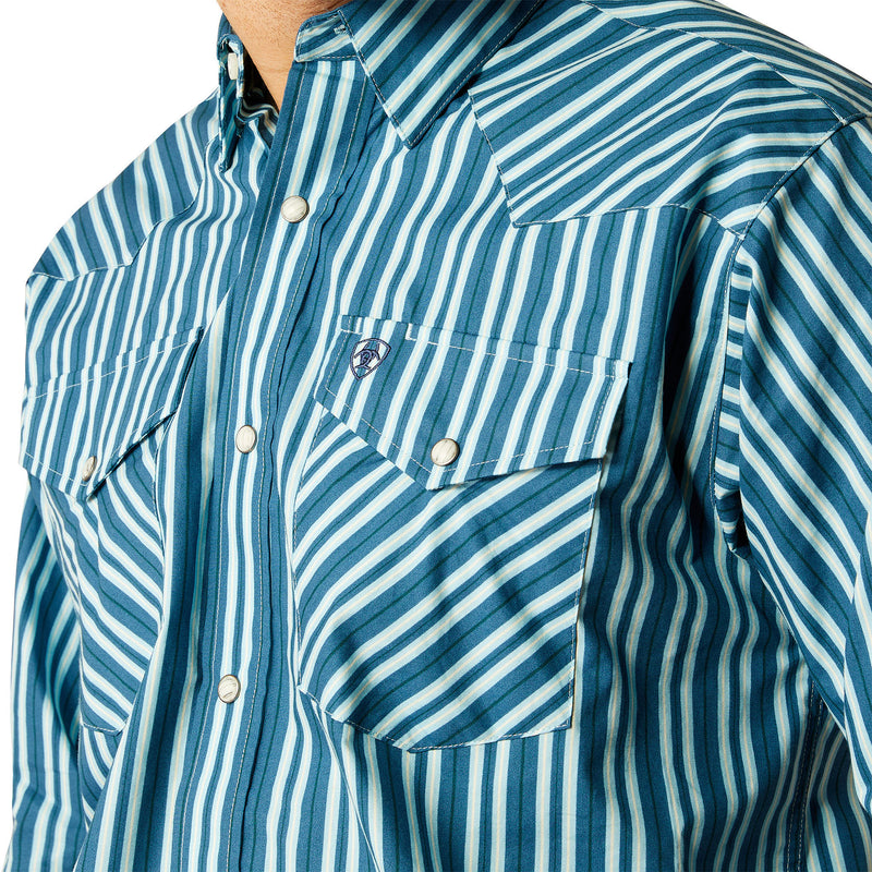 Ariat Men's Raleigh Teal Snap Shirt