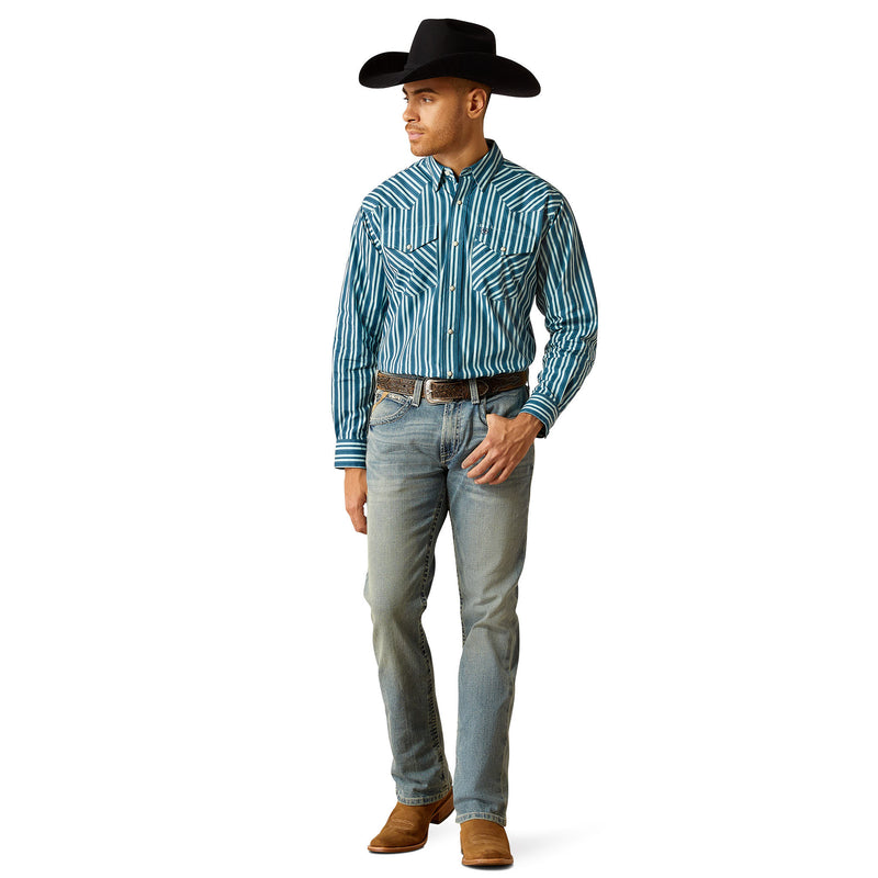 Ariat Men's Raleigh Teal Snap Shirt
