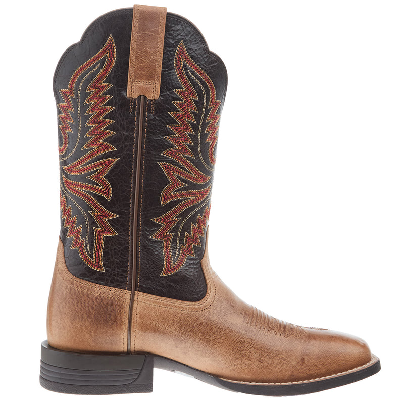 Ariat Men`s Brush Creek Mesa Tan 11In Thunder Brown Top Cowboy Boot