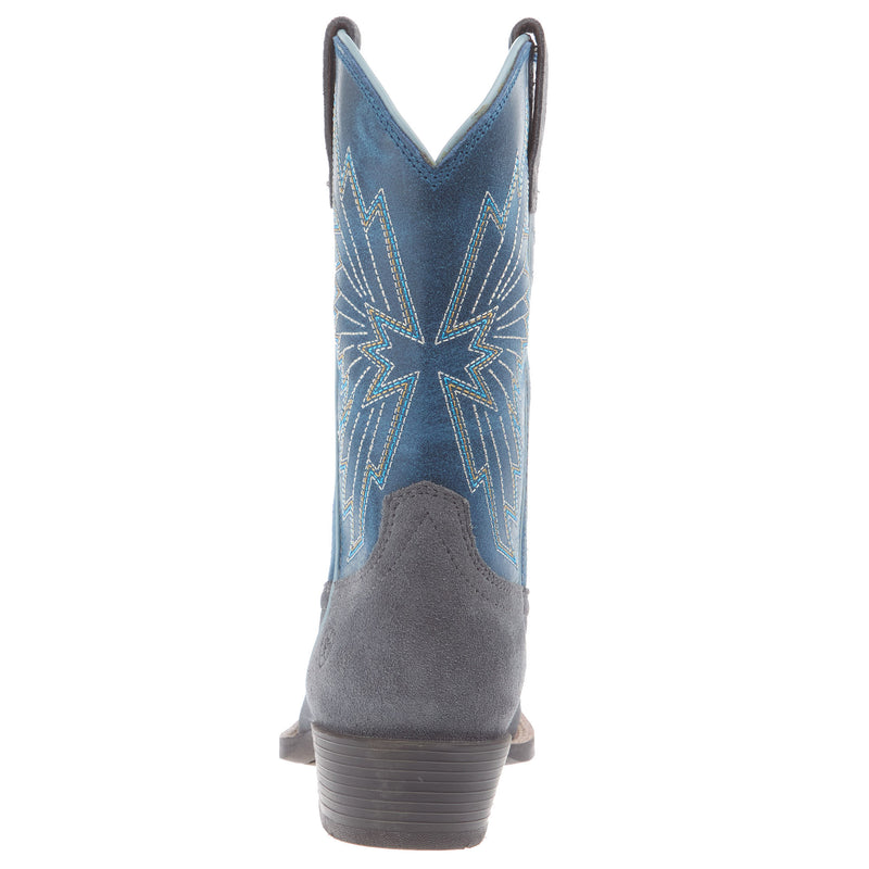 Ariat Youth Decatur Mineral Suede and Downpour Shaft Cowboy Boot
