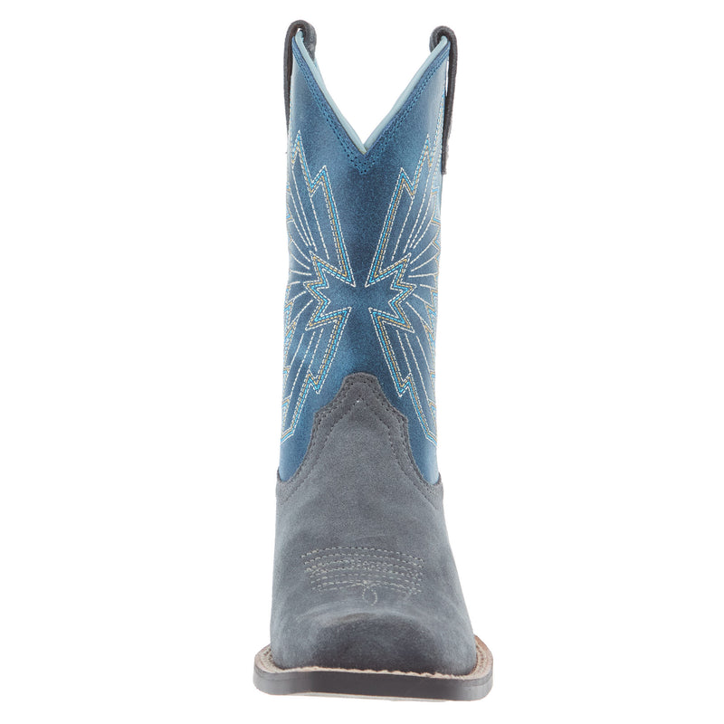 Ariat Youth Decatur Mineral Suede and Downpour Shaft Cowboy Boot
