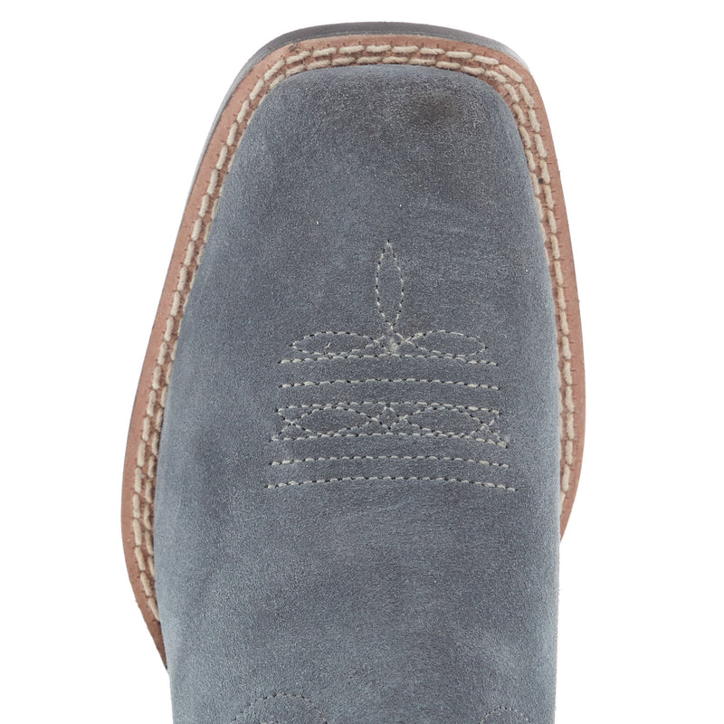 Ariat Youth Decatur Mineral Suede and Downpour Shaft Cowboy Boot