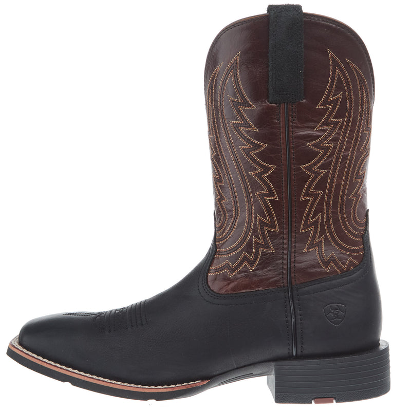 Ariat Men`s Sport Big Country Basic Black 11In Mahogany Top Cowboy Boot