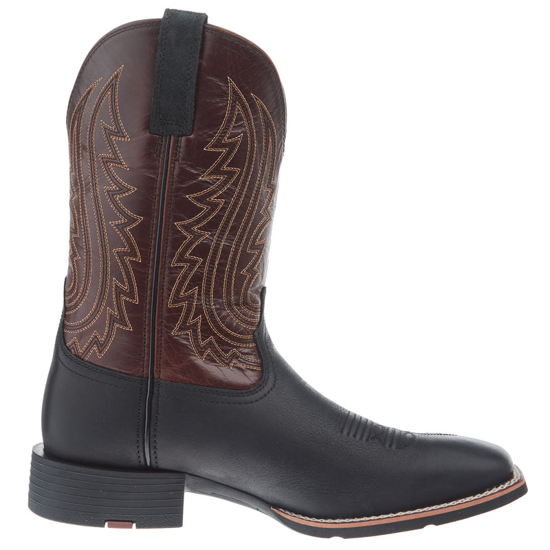 Ariat Men`s Sport Big Country Basic Black 11In Mahogany Top Cowboy Boot