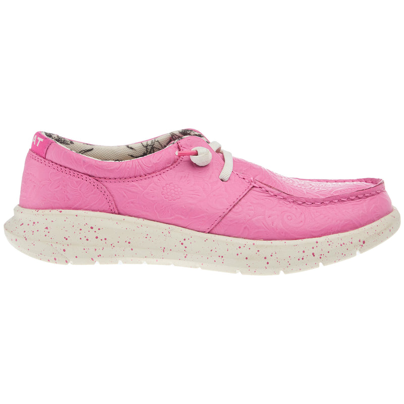 Ariat Women`s Hot Pink Floral Embossed Hilo Casual
