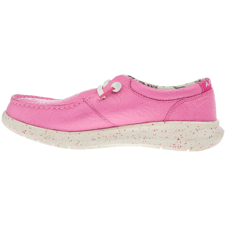 Ariat Women`s Hot Pink Floral Embossed Hilo Casual