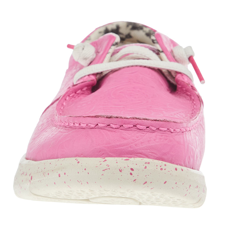 Ariat Women`s Hot Pink Floral Embossed Hilo Casual