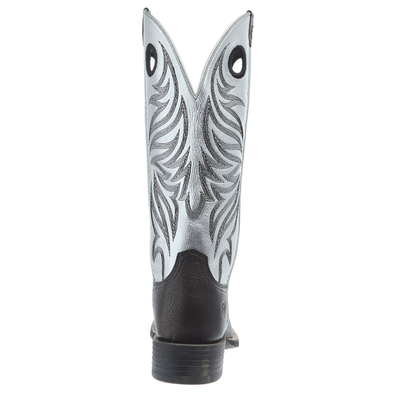 Ariat Women`s Dark Carbon Vamp Antique Silver Top Round Up Ryder Boot