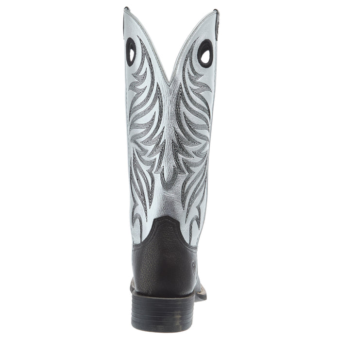 Ariat Women`s Dark Carbon Vamp Antique Silver Top Round Up Ryder Boot